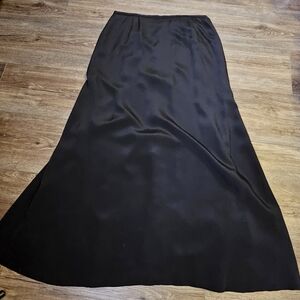 Clifford Michael Womens 100 Silk Maxi Skirt 16 Black Modest,Luxe